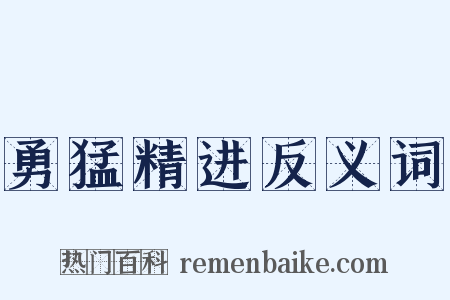 勇猛精进反义词是什么意思的图片